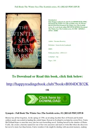 Full Book The Winter Sea (The Scottish series  #1) [READ PDF] EPUB
