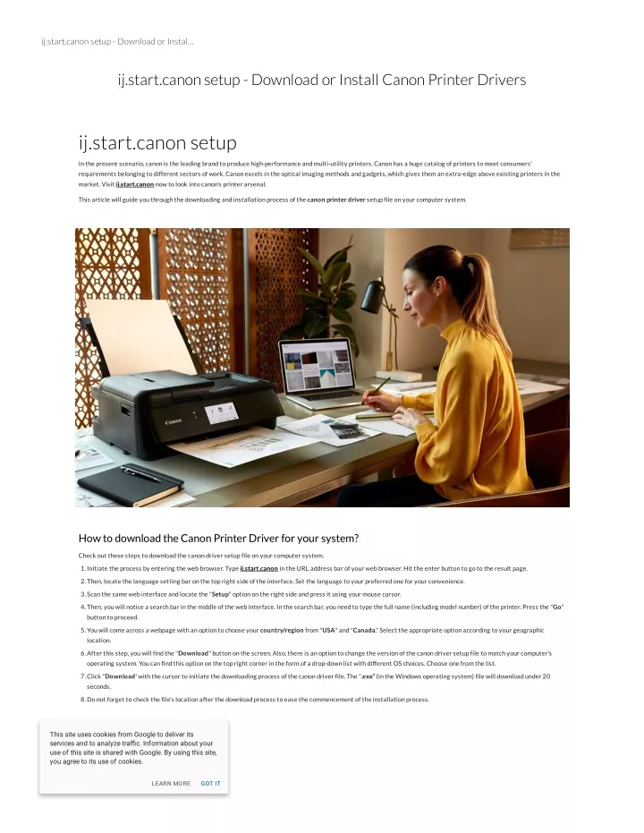 ij start canon setup download or instal