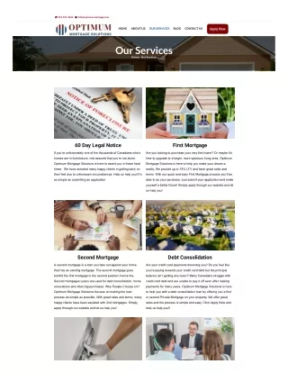 Optimum Mortgage - Our Services