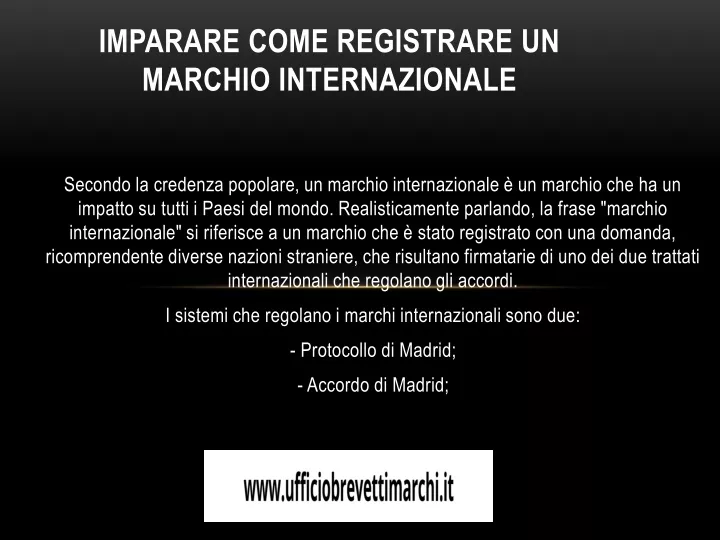 imparare come registrare un marchio internazionale