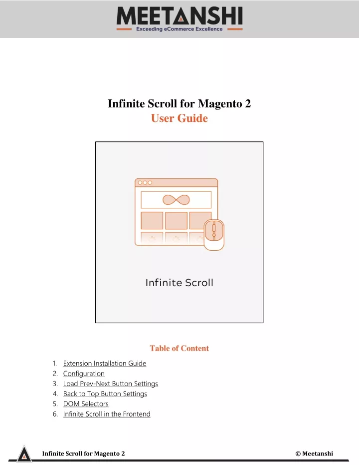 infinite scroll for magento 2 user guide