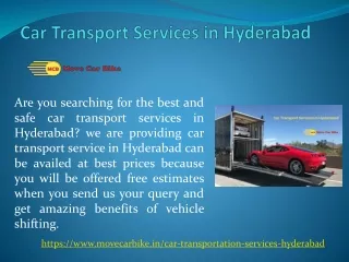 Car Transport Services in Hyderabad