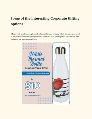 Some of the interesting Corporate Gifting options