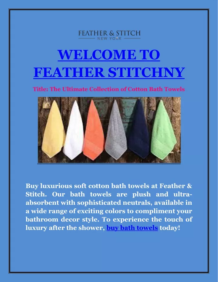 welcome to feather stitchny