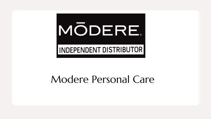modere personal care