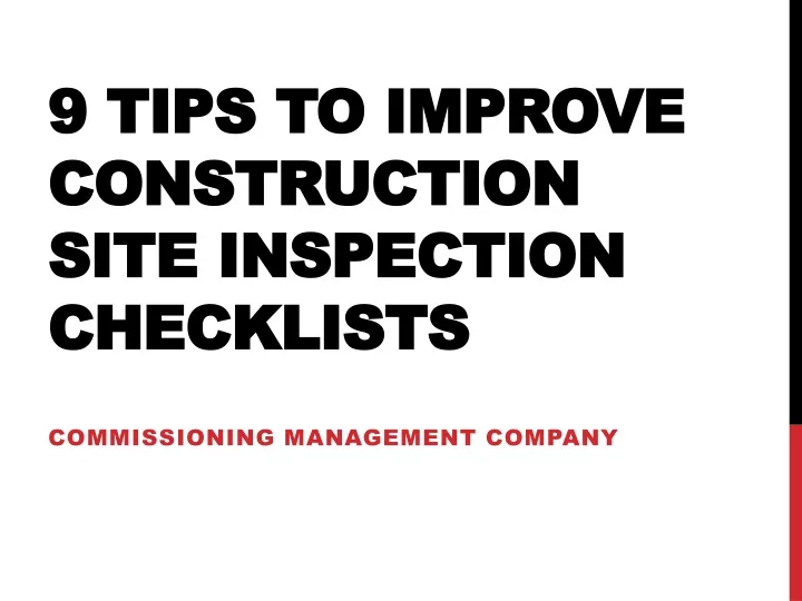 9 tips to improve construction site inspection checklists