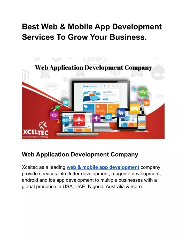 best web mobile app development services to grow