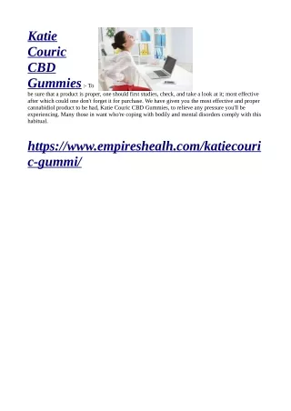 katie couric cbd gummies to be sure that