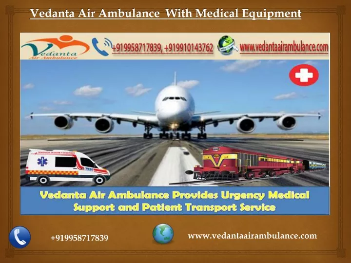 vedanta air ambulance with medical equipment