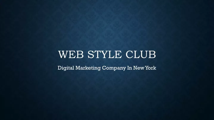 web style club