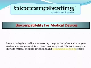 biocomptesting is a medical device testing