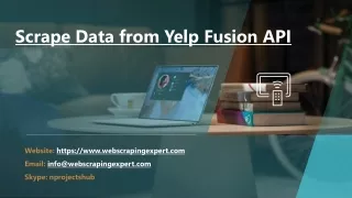 scrape data from yelp fusion api