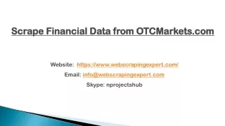 scrape financial data from otcmarkets com
