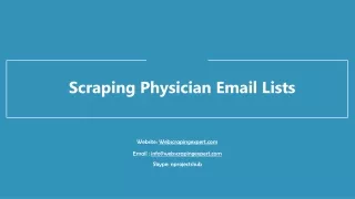 scraping physician email lists