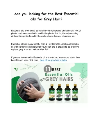 Hair Essential oils