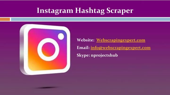 instagram hashtag scraper