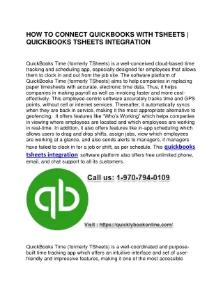 how to connect quickbooks with tsheets quickbooks