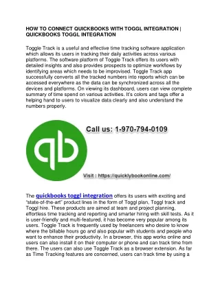 how to connect quickbooks with toggl integration