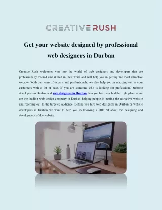 Web Design Company Durban