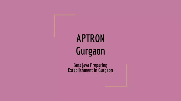 aptron gurgaon