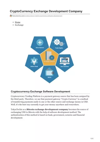 CryptoCurrency Exchange Development Company