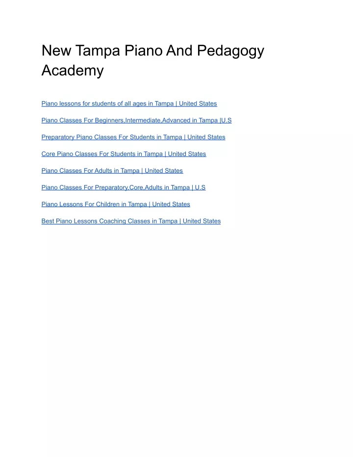new tampa piano and pedagogy academy