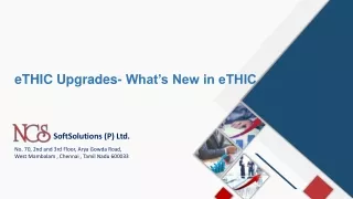 eTHIC Upgrades- What’s New in eTHIC
