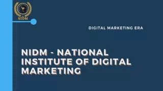 NIDM Digital Marketing Institute in Bengaluru