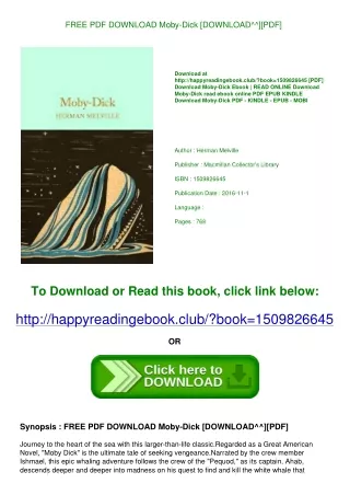 FREE PDF DOWNLOAD Moby-Dick [DOWNLOAD^^][PDF]