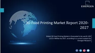 3d food printing market report 2020 2027