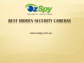 Best Hidden Security Cameras - www.ozspy.com.au