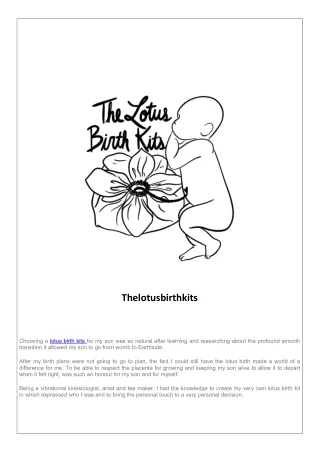 thelotusbirthkits