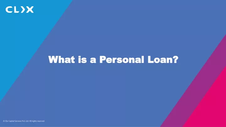 what is a personal loan