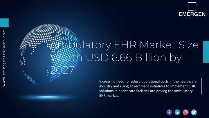 ambulatory ehr market size worth usd 6 66 billion