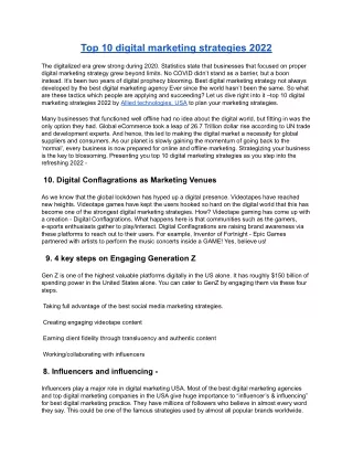 Top 10 digital marketing strategies 2022 pdf.d