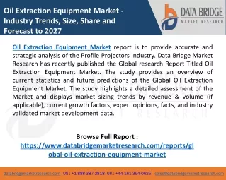 Oil Extraction Equipment Market Size By Type, Application Analysis