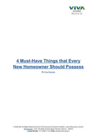 4 must have things that every new homeowner