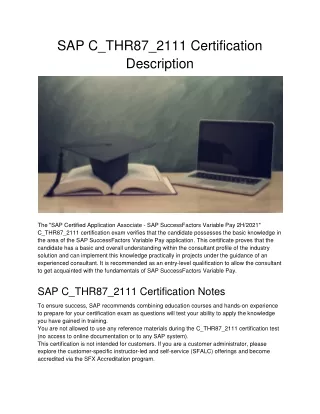 sap c thr87 2111 certification description