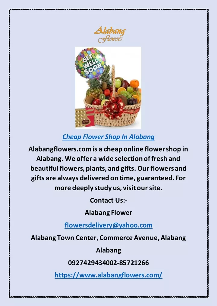 cheap flower shop in alabang