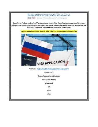 Professional Russian Visa Services New York Russianpassportsandvisas.com