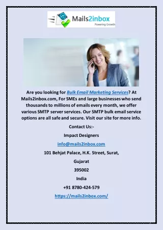 Bulk Email Marketing Services | Mails2inbox.com
