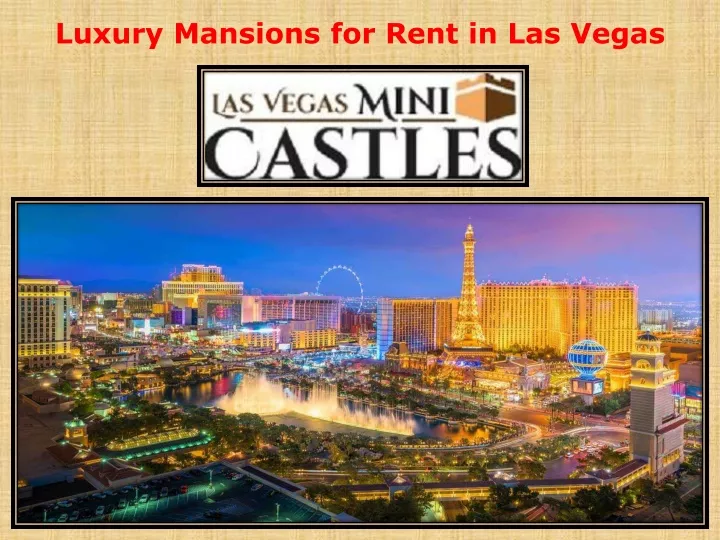 luxury mansions for rent in las vegas