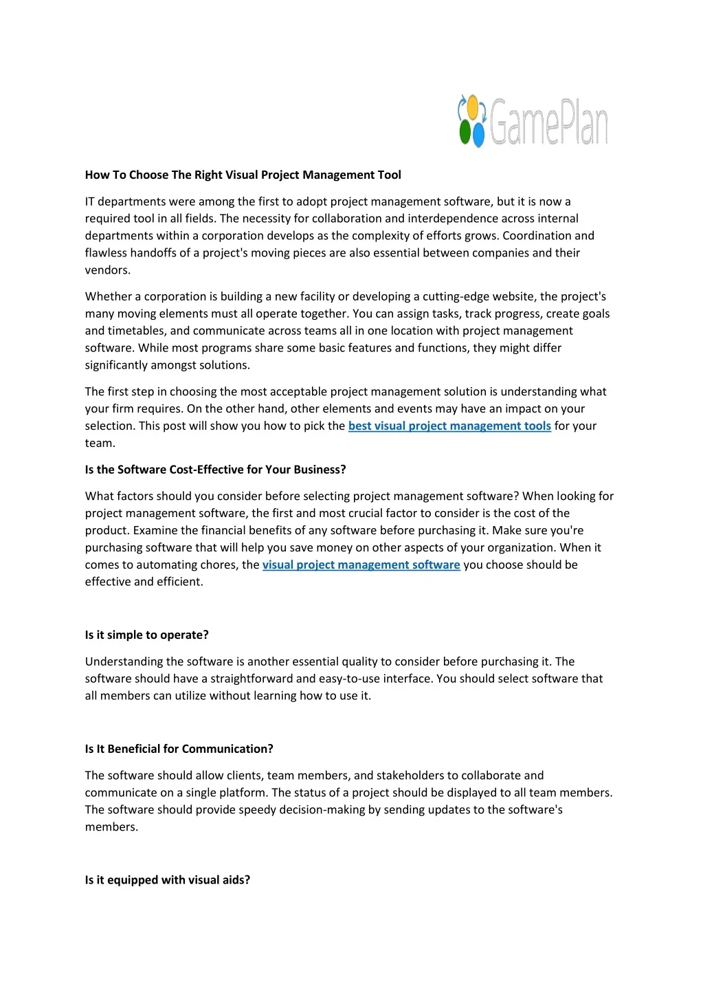 PPT - How To Choose The Right Visual Project Management Tool PowerPoint ...