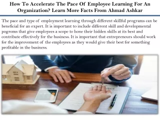 How To Accelerate The Pace Of Employee Learning For An Organization? Learn More