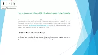 How to Decorate A 3 Room BTO Using Scandinavian Design Principles