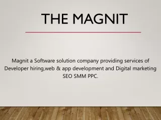 Custom Website & Mobile App development Company | Magnit