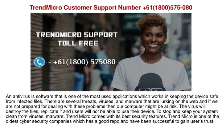 trendmicro customer support number 61 1800 575 080