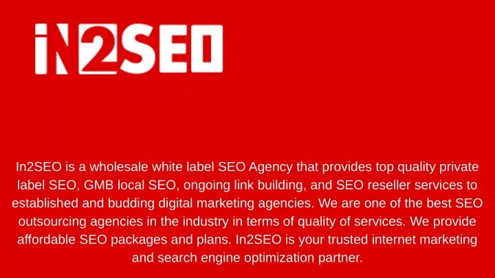 in2seo is a wholesale white label seo agency that