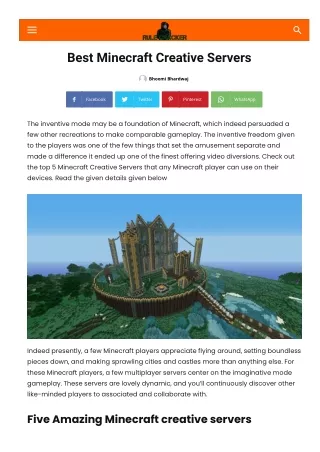 Best Minecraft Creative Servers