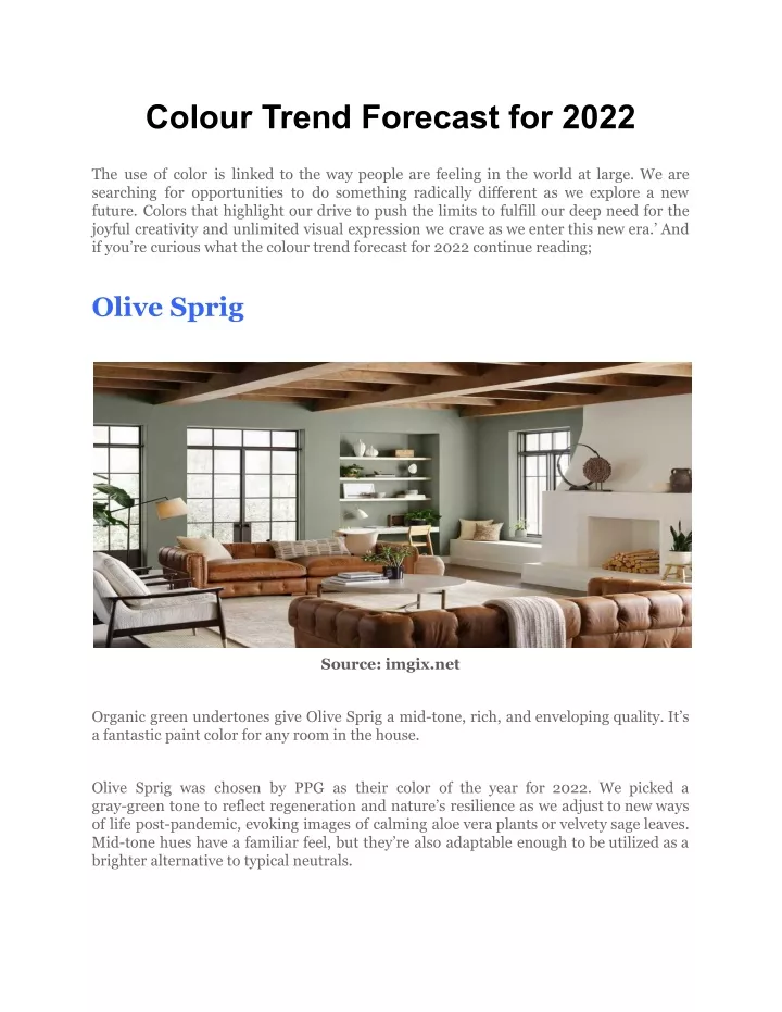 colour trend forecast for 2022